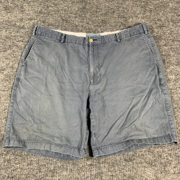 Peter Millar Other - Peter Millar Shorts Mens 42 Fits 40 Blue Cotton Flat Front Casual Preppy Golf